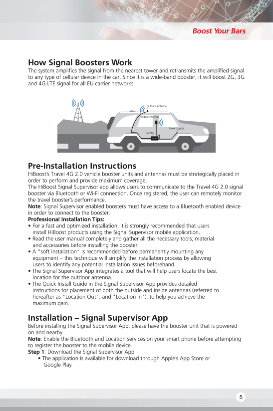 user manual hi5s | Wave Boosters Ireland